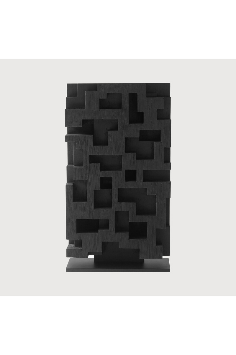 Black Teak Abstract Sculpture | Ethnicraft Stele | Woodfurniture.com