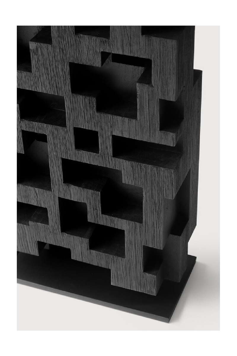 Black Teak Abstract Sculpture | Ethnicraft Stele | Woodfurniture.com