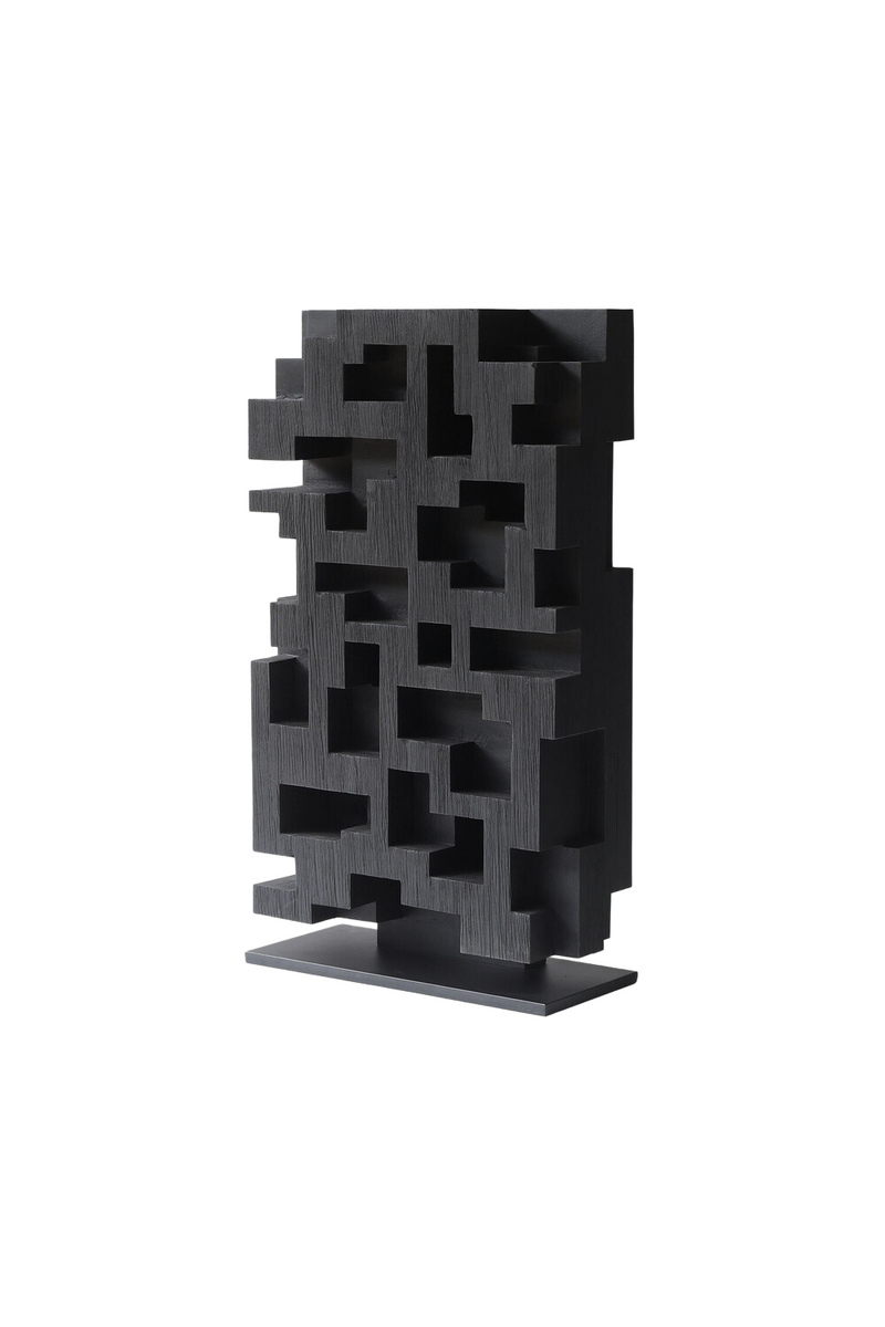 Black Teak Abstract Sculpture | Ethnicraft Stele | Woodfurniture.com