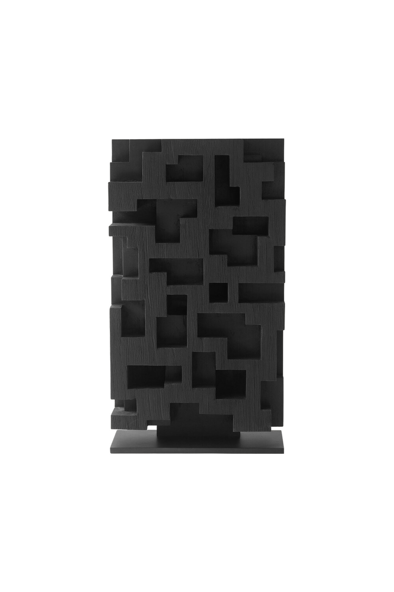 Black Teak Abstract Sculpture | Ethnicraft Stele | Woodfurniture.com