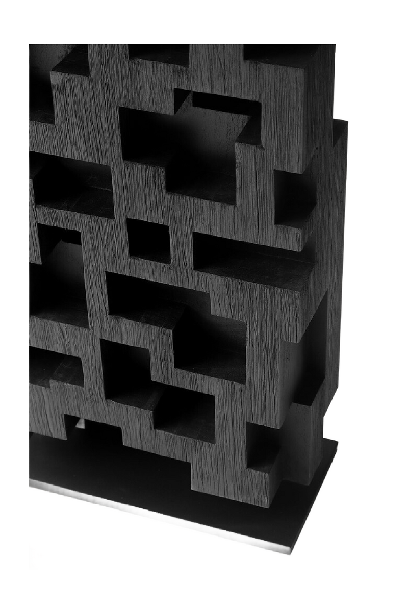 Black Teak Abstract Sculpture | Ethnicraft Stele | Woodfurniture.com