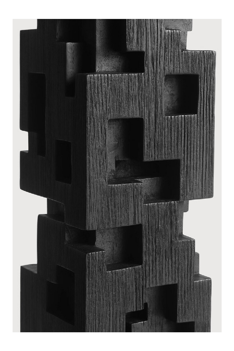 Black Teak Decorative Object | Ethnicraft Colonne | Woodfurniture.com