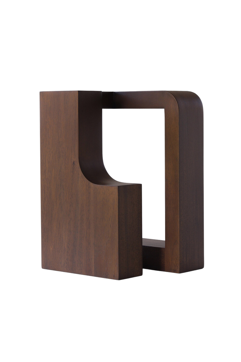 Geometric Mahogany Sculpture | Ethnicraft Blok| Woodfurniture.com