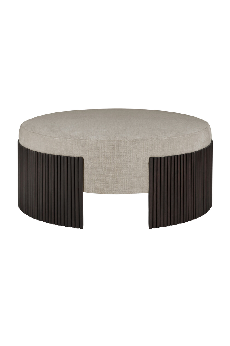 Round Slatted Pouf | Ethnicraft Roller Max | Woodfurniture.com