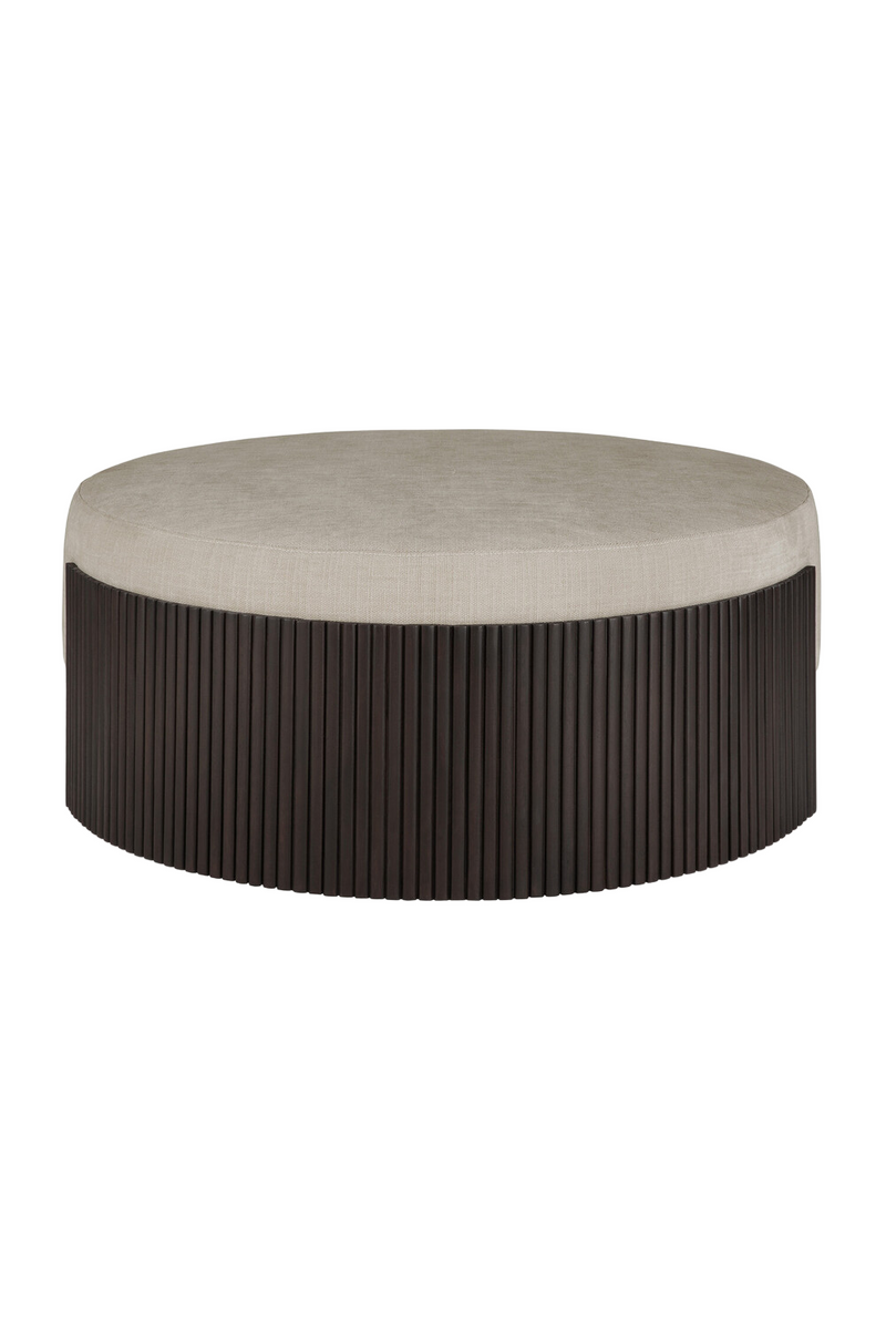 Round Slatted Pouf | Ethnicraft Roller Max | Woodfurniture.com