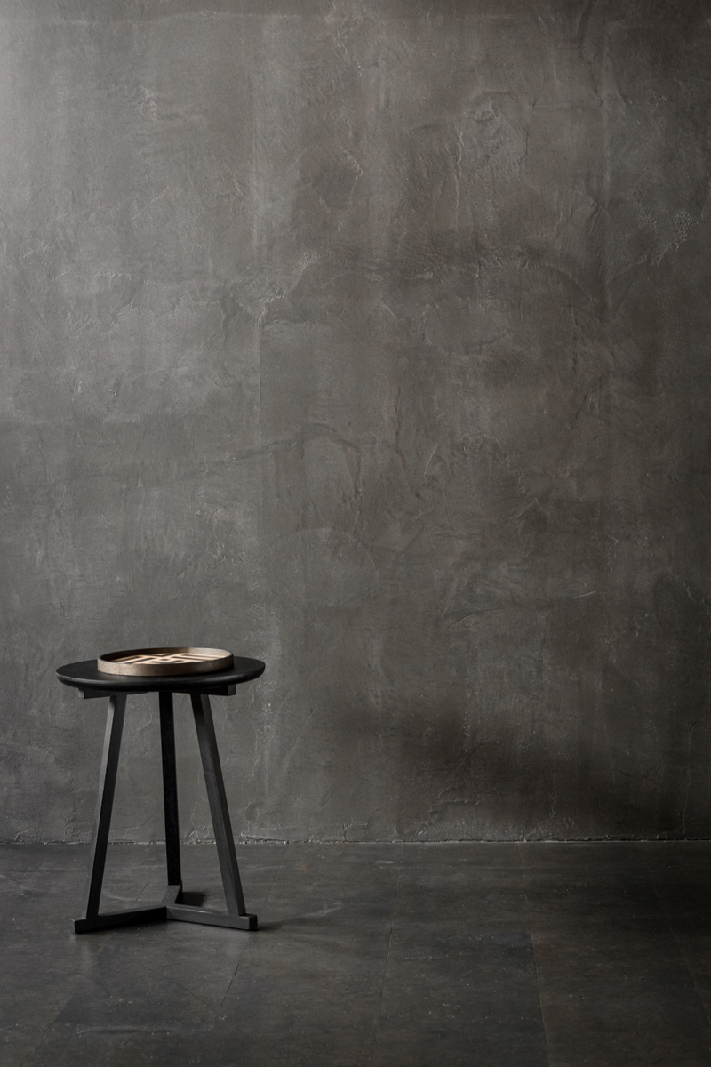 Minimalist Round Side Table | Ethnicraft Tripod | Woodfurniture.com