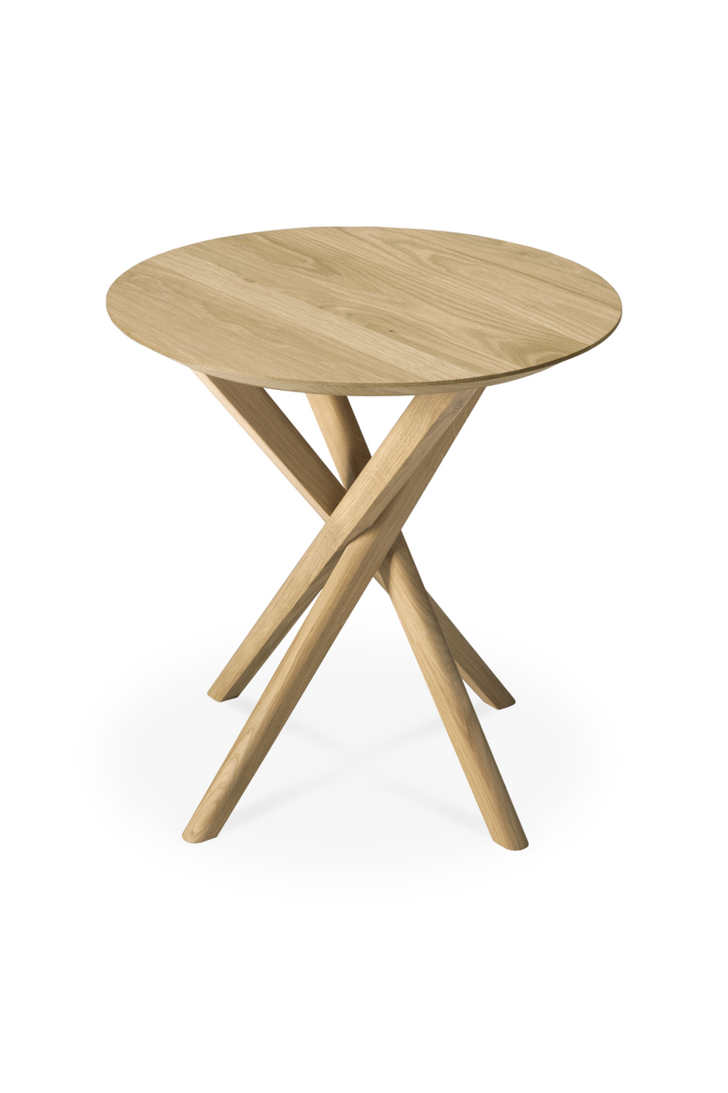 Round Cross Leg Side Table | Ethnicraft Mikado | Woodfurniture.com