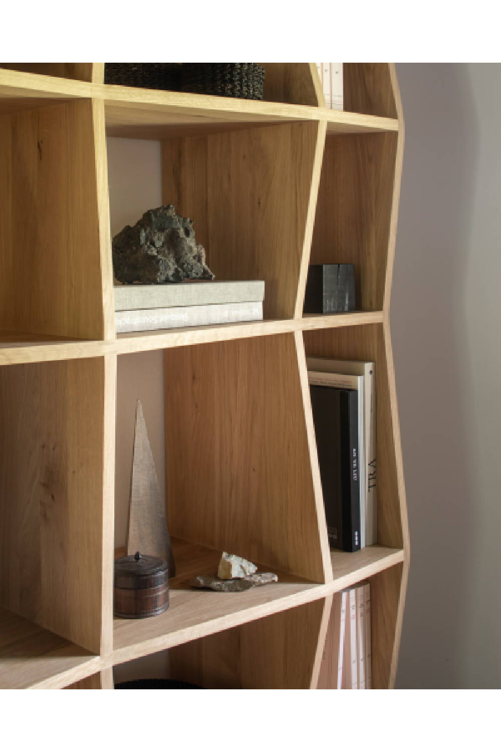 Oiled Oak Book Rack | Ethnicraft Z | Woodfurniture.com