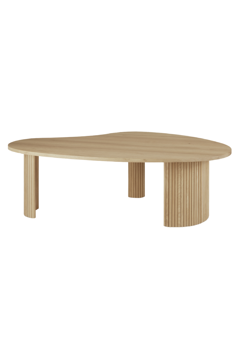 Oak Pebble-Shaped Coffee Table | Ethnicraft Boomerang | Woodfurniture.com