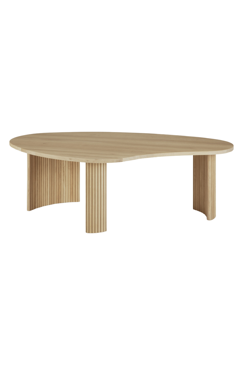 Oak Pebble-Shaped Coffee Table | Ethnicraft Boomerang | Woodfurniture.com