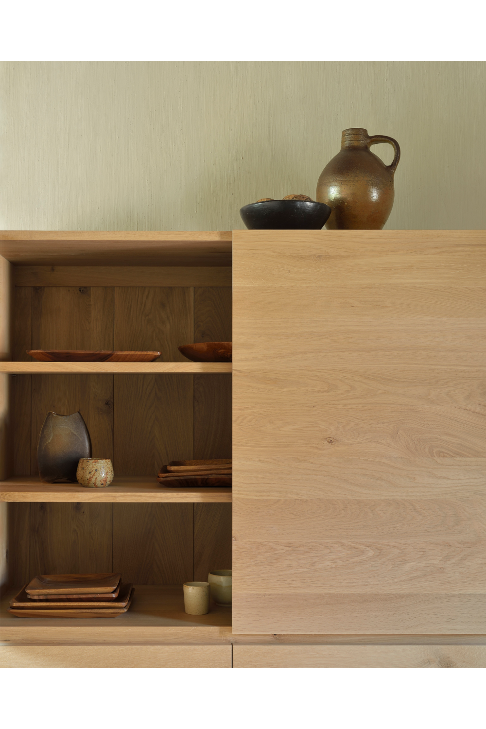 Oiled Oak Storage Cabinet | Ethnicraft Ligna | Woodfurniture.com