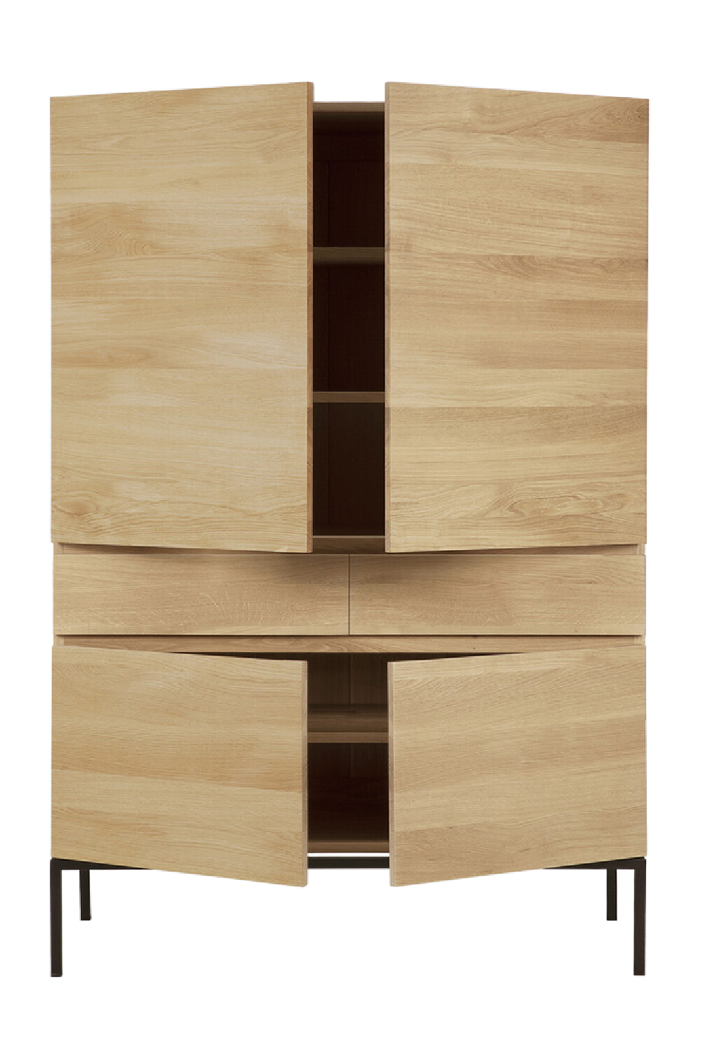 Oiled Oak Storage Cabinet | Ethnicraft Ligna | Woodfurniture.com