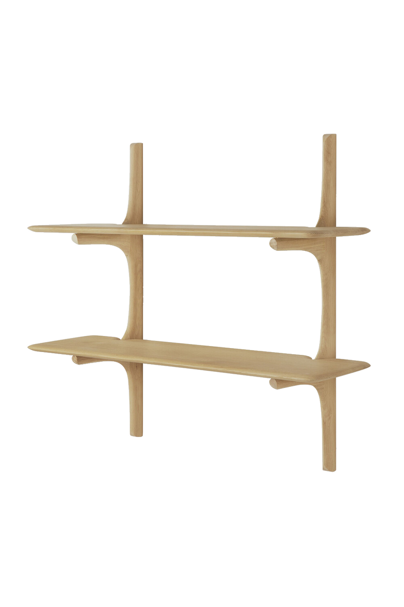 Curved Wood Wall Shelf | Ethnicraft PI | Woodfurniture.com