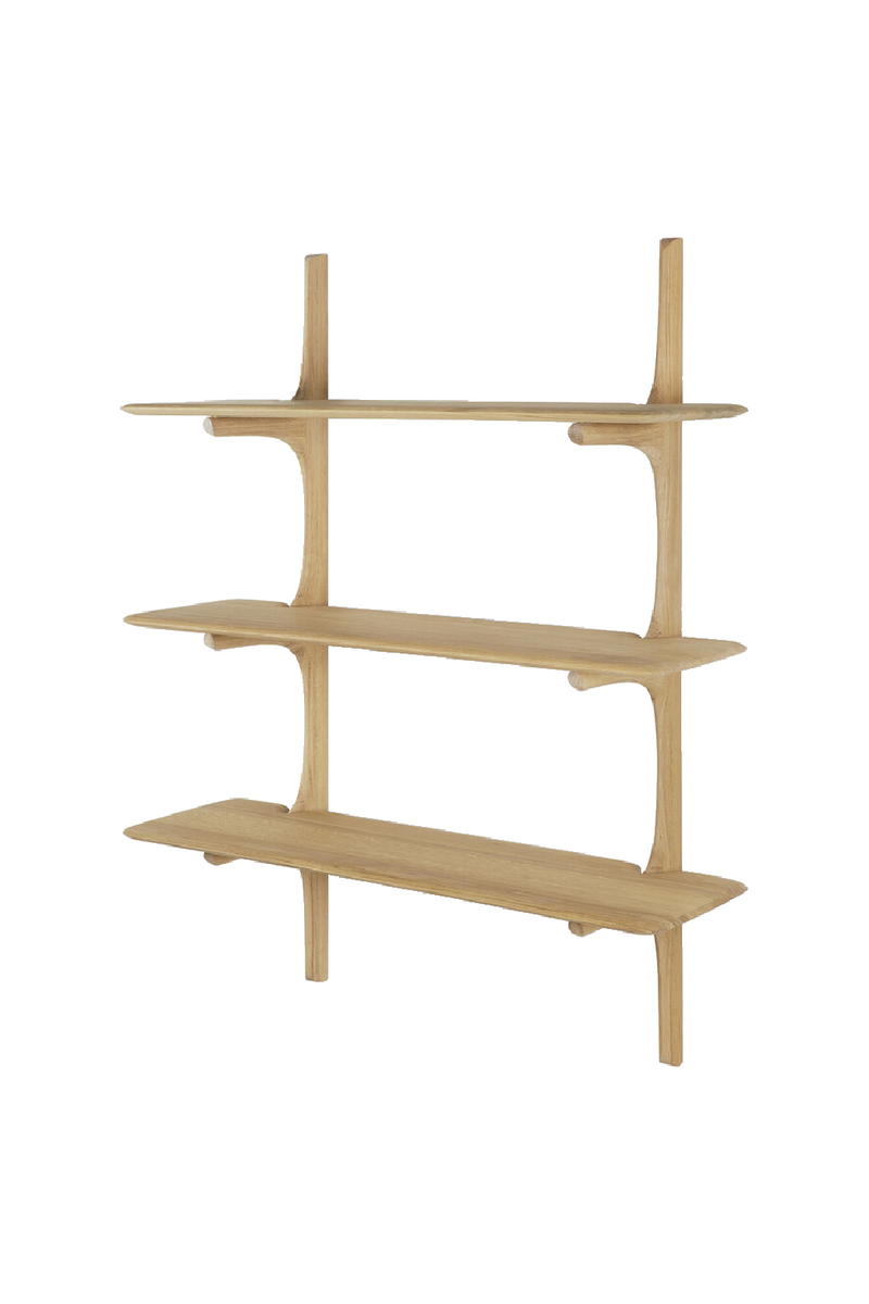 Curved Wood Wall Shelf | Ethnicraft PI | Woodfurniture.com