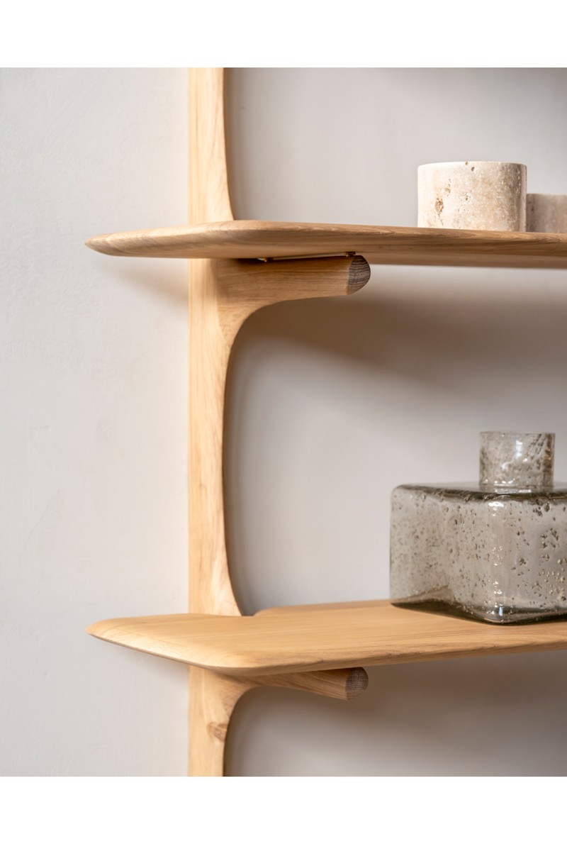 Curved Wood Wall Shelf | Ethnicraft PI | Woodfurniture.com