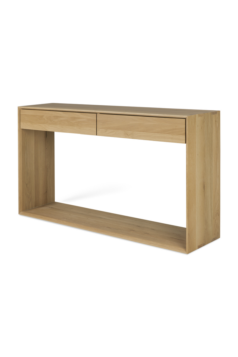 Oak 2-Drawer Console Table | Ethnicraft Nordic | Woodfurniture.com