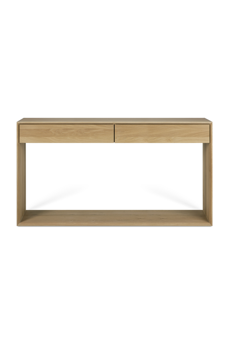 Oak 2-Drawer Console Table | Ethnicraft Nordic | Woodfurniture.com