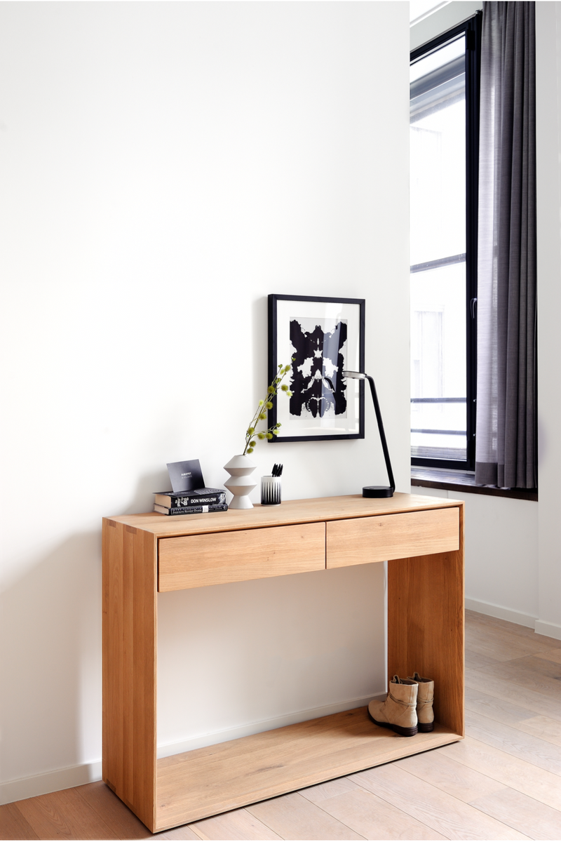 Oak 2-Drawer Console Table | Ethnicraft Nordic | Woodfurniture.com