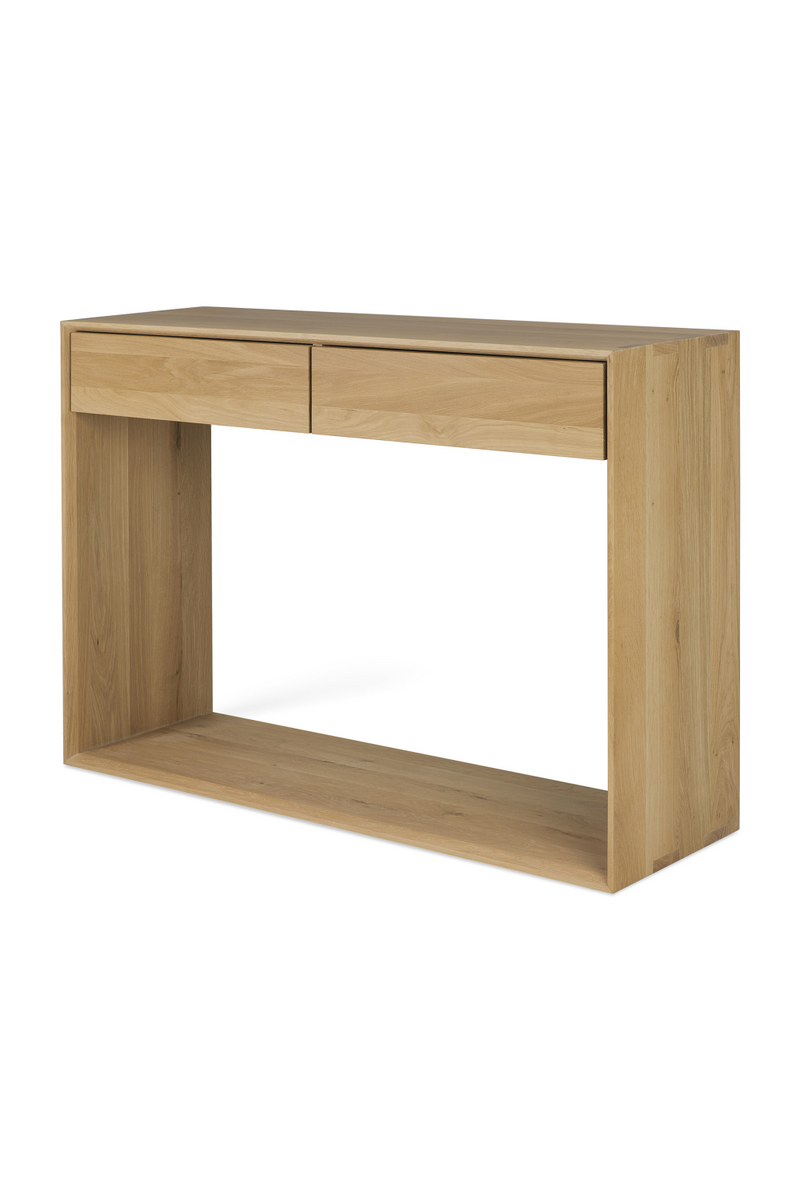 Oak 2-Drawer Console Table | Ethnicraft Nordic | Woodfurniture.com