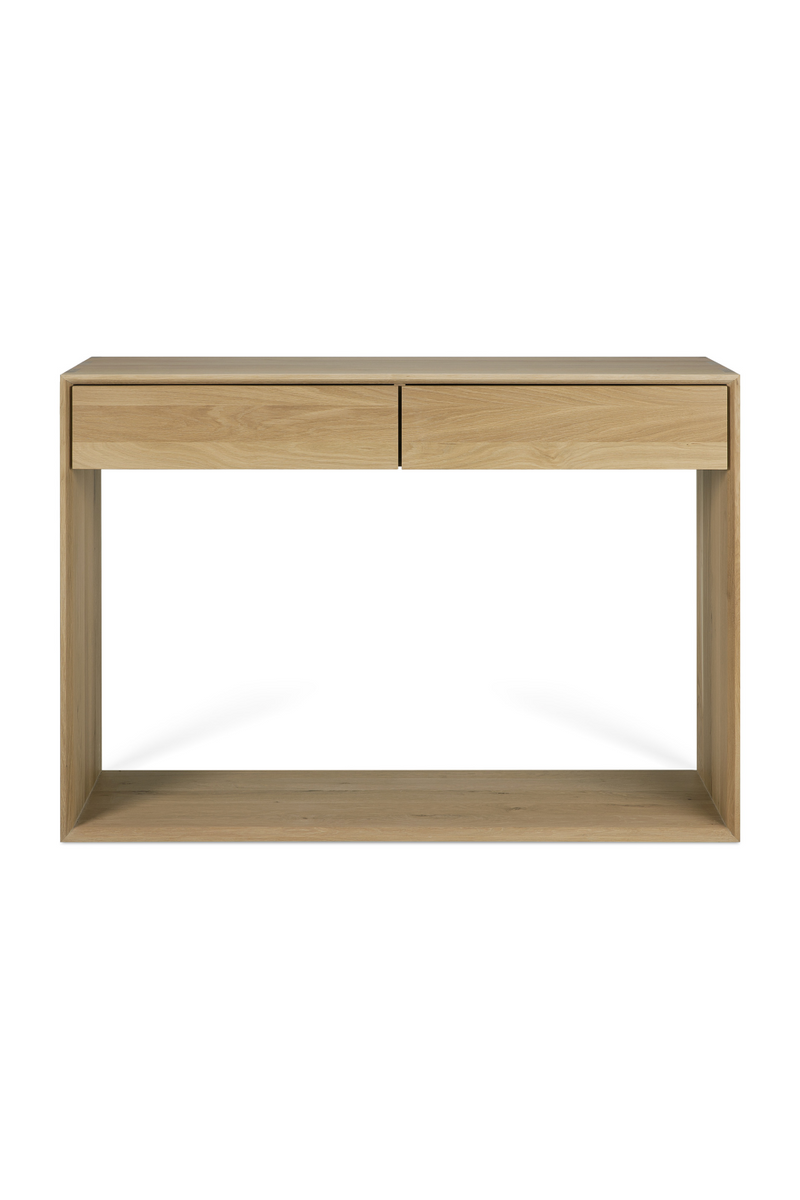 Oak 2-Drawer Console Table | Ethnicraft Nordic | Woodfurniture.com