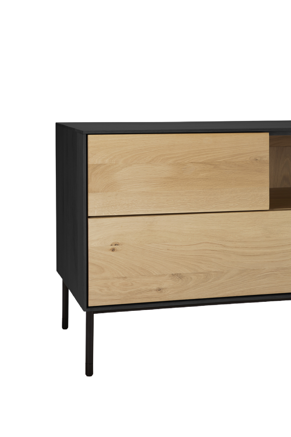 Varnished Oak Media Unit  | Ethnicraft Blackbird | Woodfurniture.com