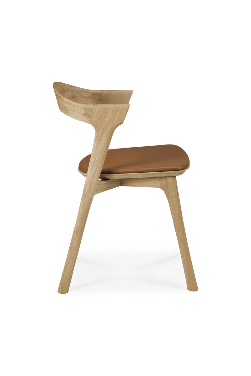 Leather Cushioned Dining Chair | Ethnicraft Bok | Woodfurniture.com
