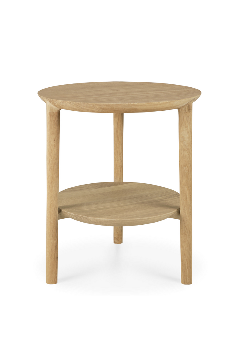 Circular Tiered Oak Side Table | Ethnicraft Bok | Woodfurniture.com