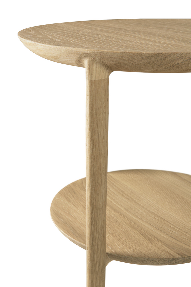 Circular Tiered Oak Side Table | Ethnicraft Bok | Woodfurniture.com