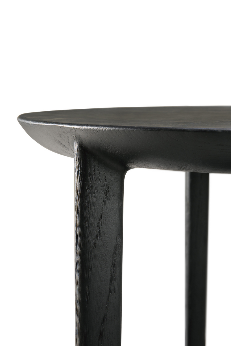 Circular Tiered Black Oak Side Table | Ethnicraft Bok | Woodfurniture.com