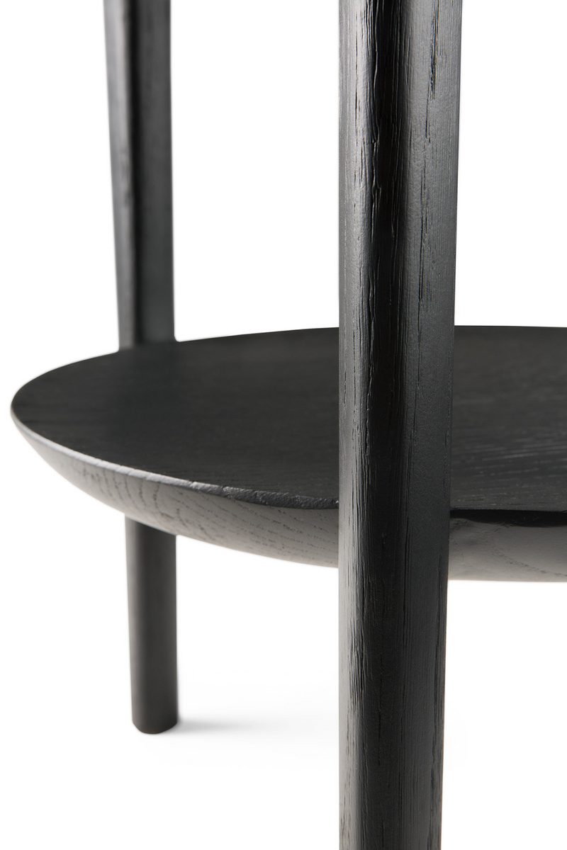 Circular Tiered Black Oak Side Table | Ethnicraft Bok | Woodfurniture.com