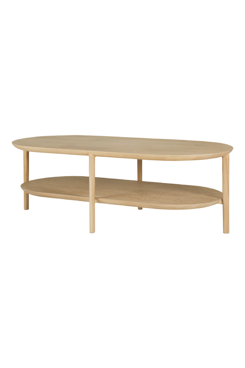 Solid Oak Oval Coffee Table | Ethnicraft Bok | Woodfurniture.com