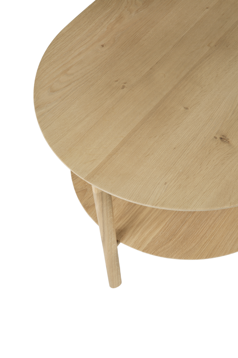 Solid Oak Oval Coffee Table | Ethnicraft Bok | Woodfurniture.com