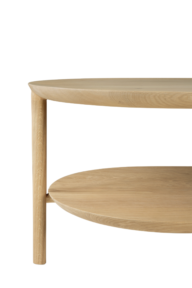 Solid Oak Oval Coffee Table | Ethnicraft Bok | Woodfurniture.com