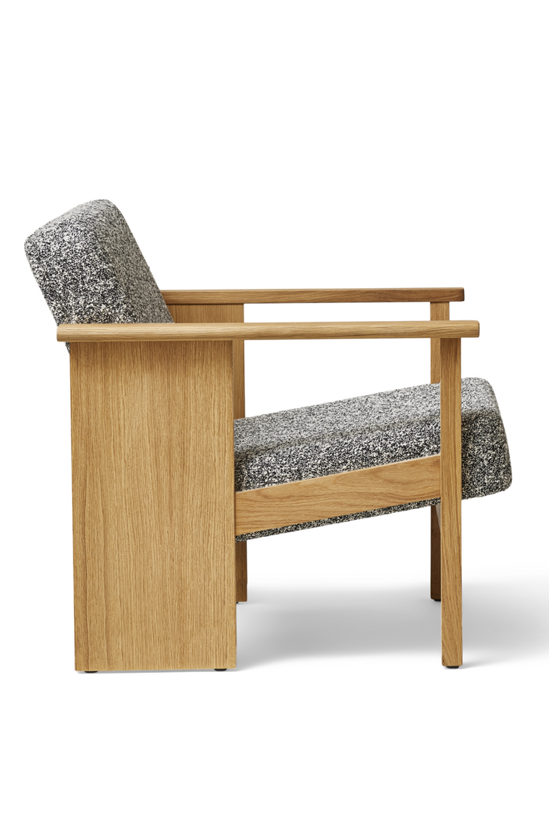 Oak Panel Gray Lounge Chair | Form & Refine Block | Woodfurniture.com