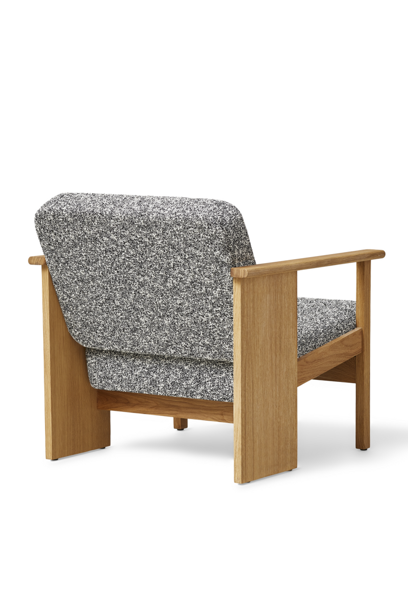 Oak Panel Gray Lounge Chair | Form & Refine Block | Woodfurniture.com