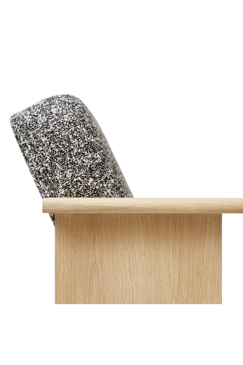 Gray Linen Lounge Chair | Form & Refine Block | Woodfurniture.com
