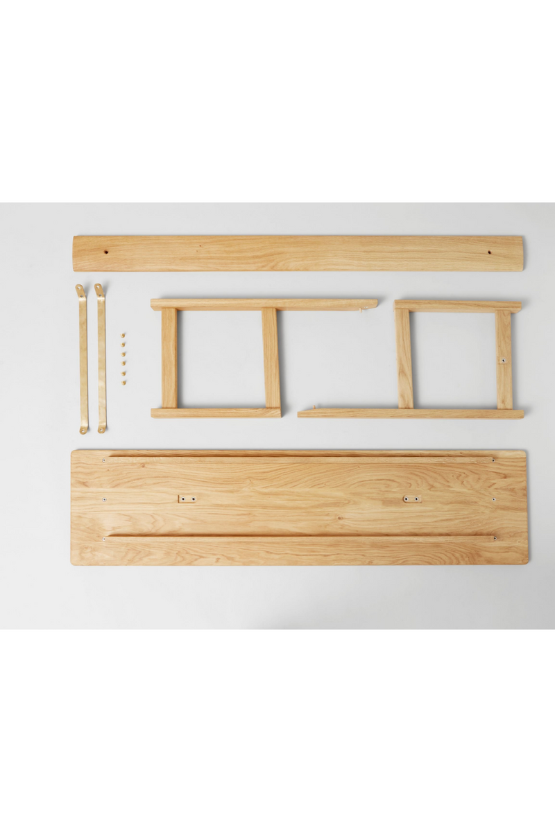 Solid Oak Minimalist Bench | Form & Refine Position | Woodfurniture.com