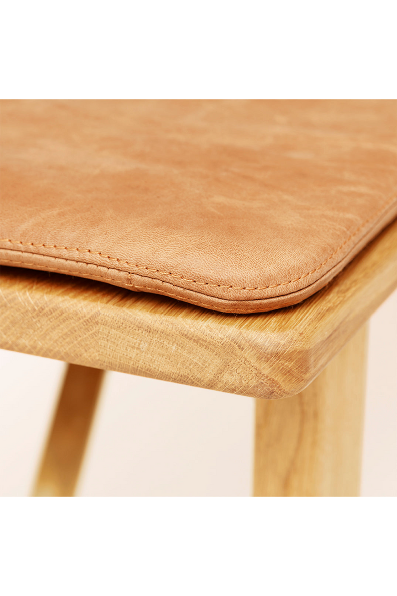 Light Brown Leather Cushion | Form & Refine Position | Woodfurniture.com