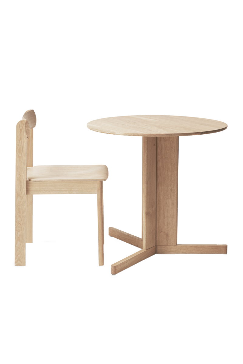 White Oak Round Table | Form & Refine Trefoil | Woodfurniture.com
