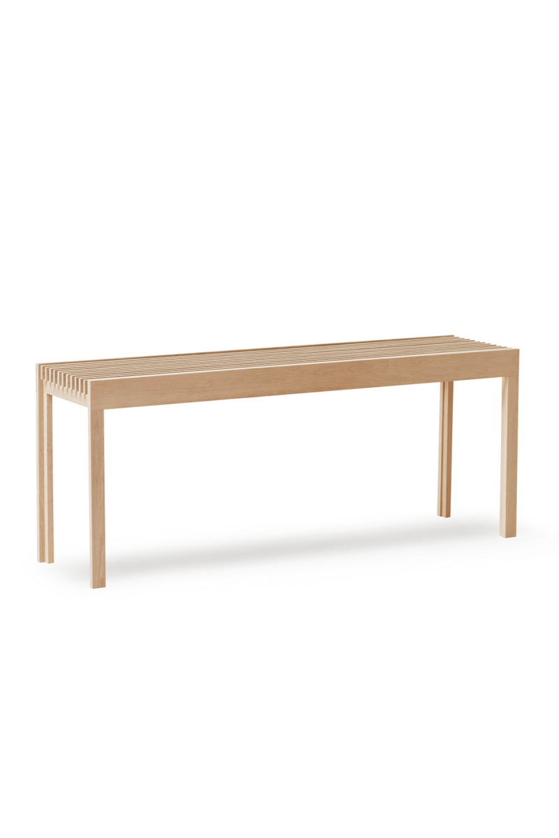 White Oak Slatted Bench | Form & Refine Lightweight | Woodfurniture.com