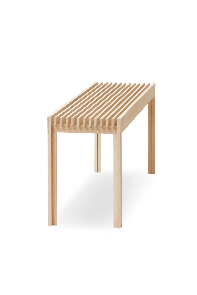 White Oak Slatted Bench | Form & Refine Lightweight | Woodfurniture.com