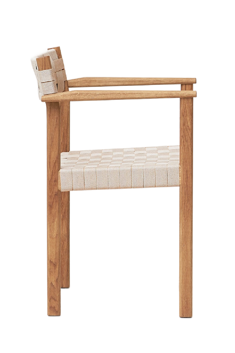 Oak Linen Webbing Armchair | Form & Refine Motif | Woodfurniture.com