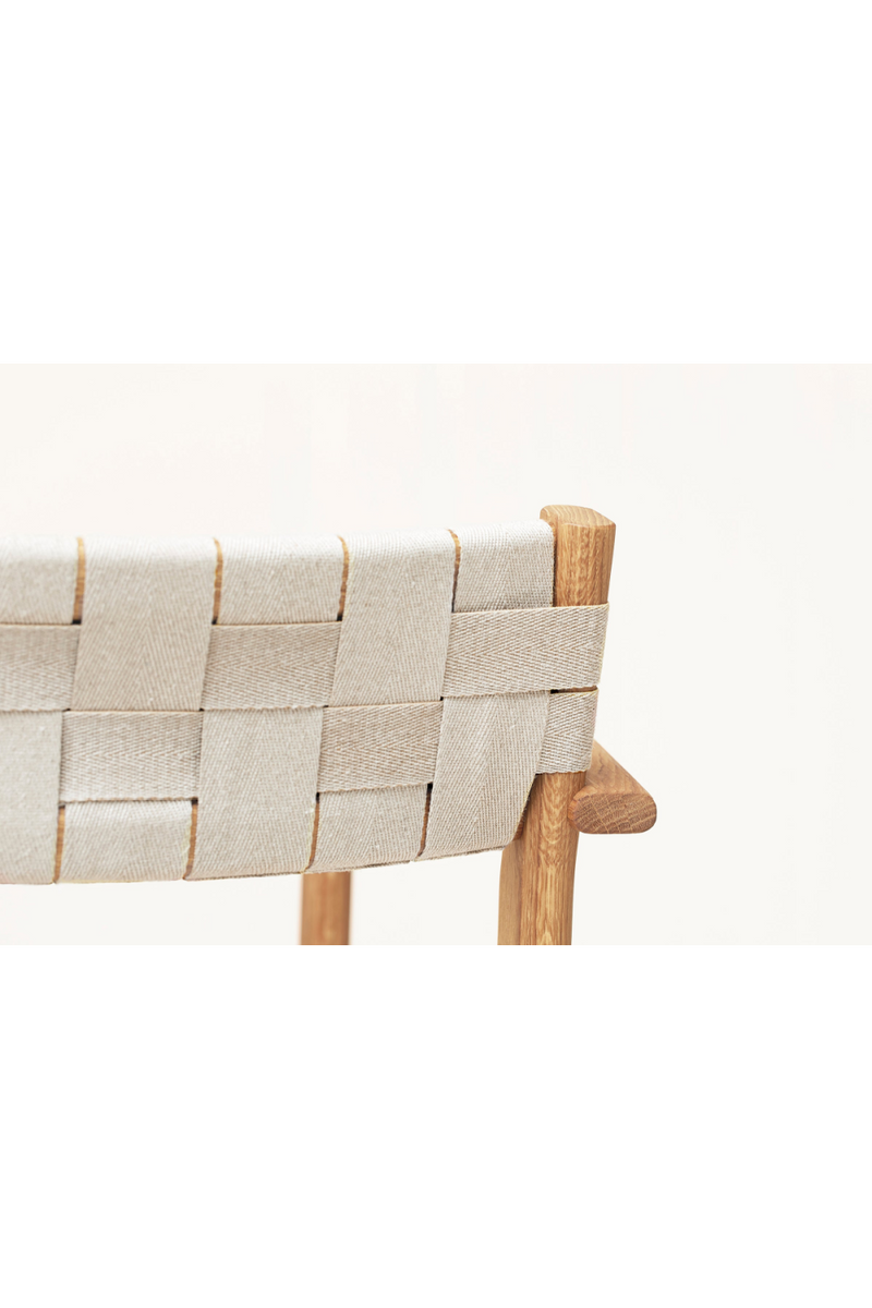 Oak Linen Webbing Armchair | Form & Refine Motif | Woodfurniture.com