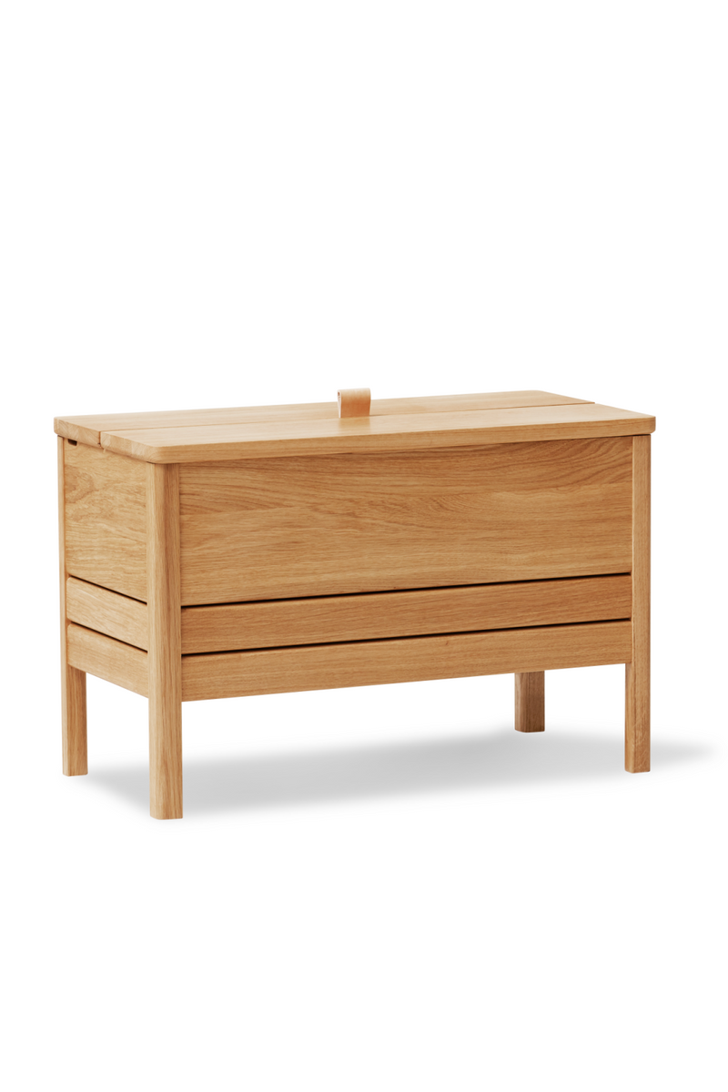 Solid Oak Storage Bench S | Form & Refine A Line | Woodfurniture.com