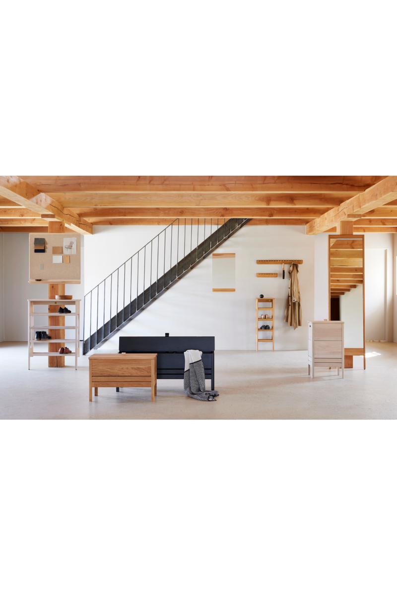 Solid Oak Storage Bench S | Form & Refine A Line | Woodfurniture.com