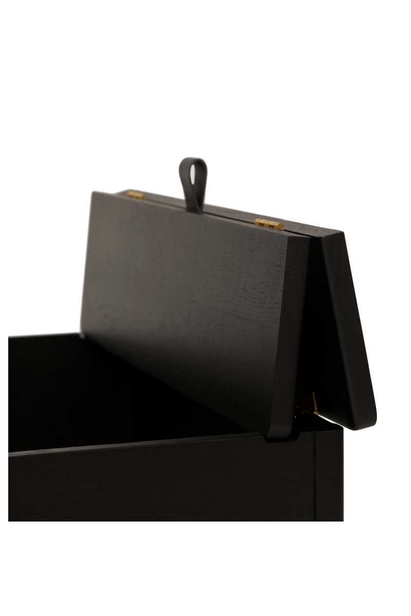 Black Oak Storage Bench S | Form & Refine A Line | Woodfurniture.com