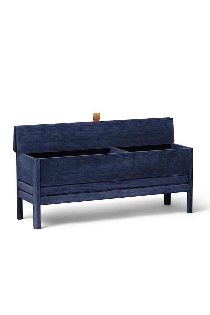 Indigo Blue Storage Bench L | Form & Refine A Line | Woodfurniture.com