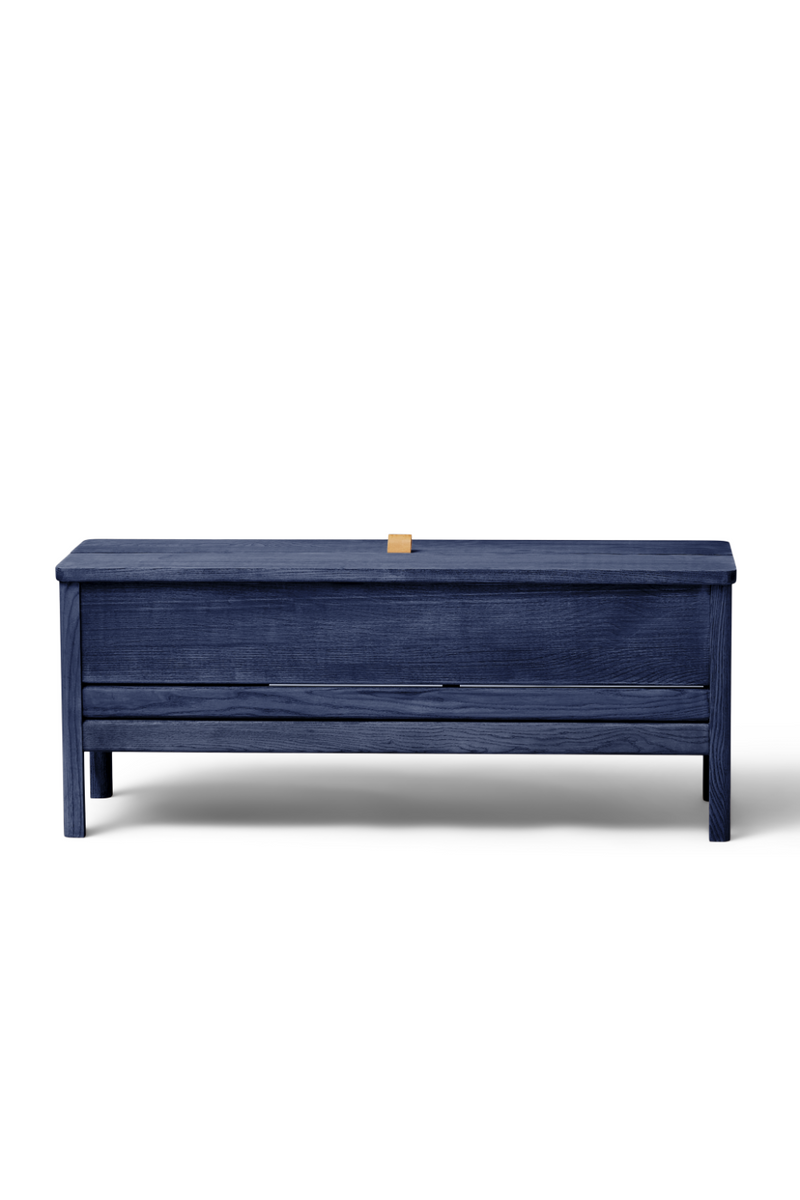 Indigo Blue Storage Bench L | Form & Refine A Line | Woodfurniture.com