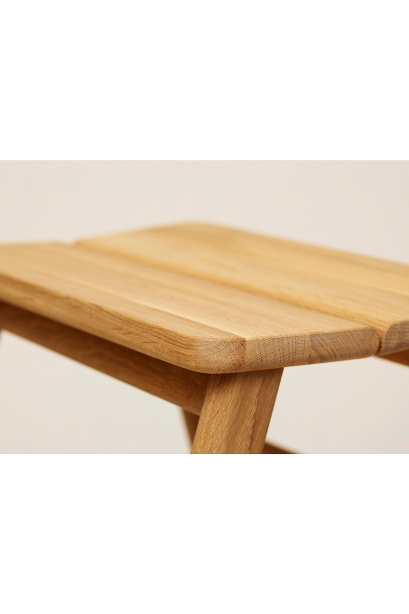 Solid Oak Foldable Stool | Form & Refine Angle | Woodfurniture.com