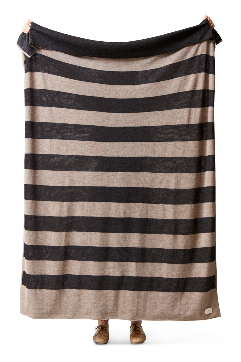 Brown Stripes Wool Plaid | Form & Refine Aymara | Woodfurniture.com